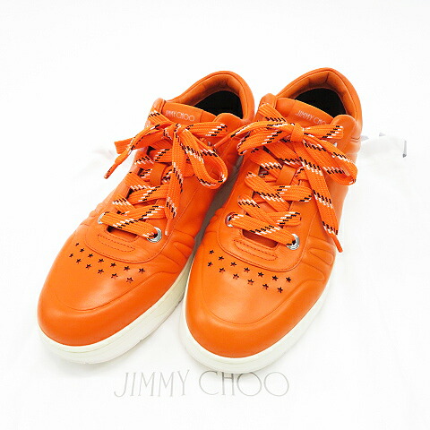 JIMMY CHOO ジミーチュウ  スニーカー HAWAII  オレンジ色系 41 【中古】メンズ
