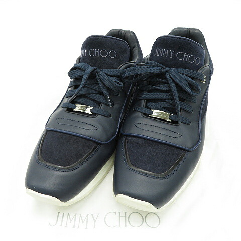 JIMMY CHOO ジミーチュウ スニーカー JETT ネイビー系 43 【中古】メンズ
