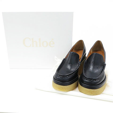 CHLOE クロエ JAMIE ペニーローファー ブラック系 37 【中古】レディース|中古ゴルフウェア通販STST
