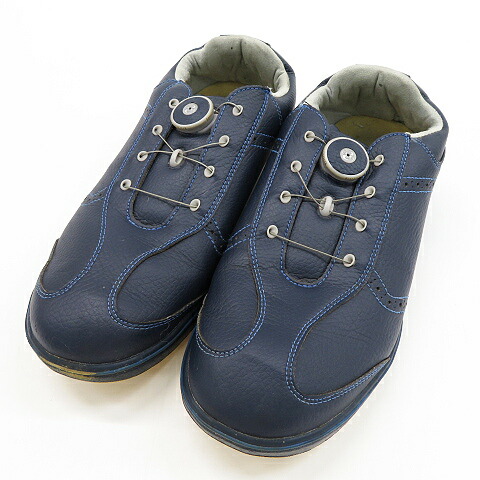 ASHWORTH アシュワース G54387 BOA ゴルフシューズ ネイビー系 25 【中古】ゴルフウェア メンズ