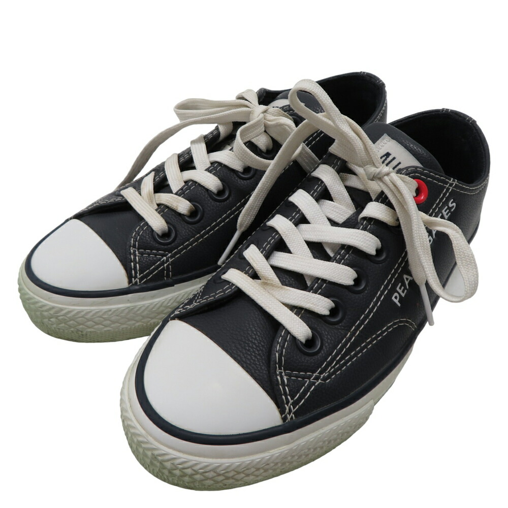 PEARLY GATES パーリーゲイツ ×CONVERSE スパイクレス ゴルフ シューズ ネイビー系 23.0 【中古】ゴルフウェア レディース