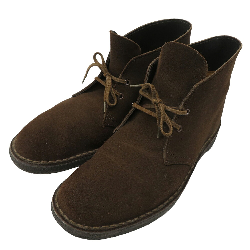 clarks クラークス  スエードクロス チャッカブーツ  赤銅色系 7 1/2 【中古】メンズ