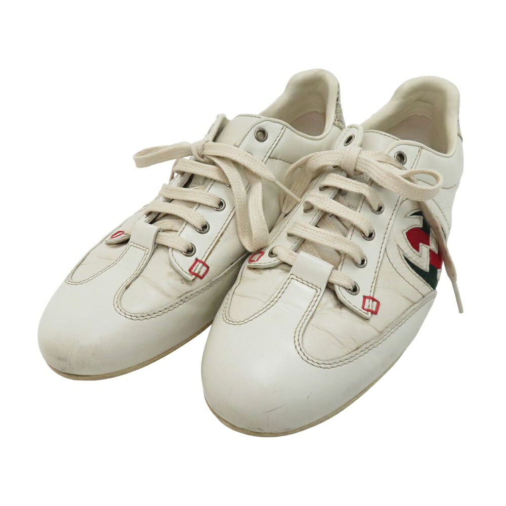 GUCCI グッチ 270099 スニーカー  白いこと系 35.5 【中古】レディース