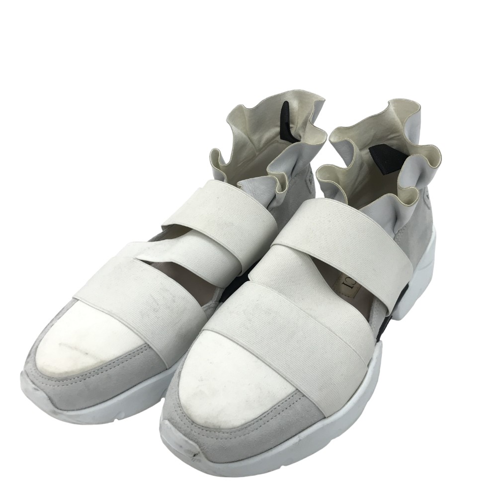 EMILIO PUCCI エミリオ プッチ フリル レザーバンド スニーカー ホワイト系 38 【中古】レディース｜中古ゴルフウェア通販STST