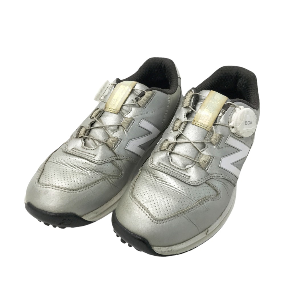 NEW BALANCE ニューバランス WGBS996S BOA スパイクレスゴルフシューズ シルバー系 23.0cm 【中古】ゴルフウェア レディース