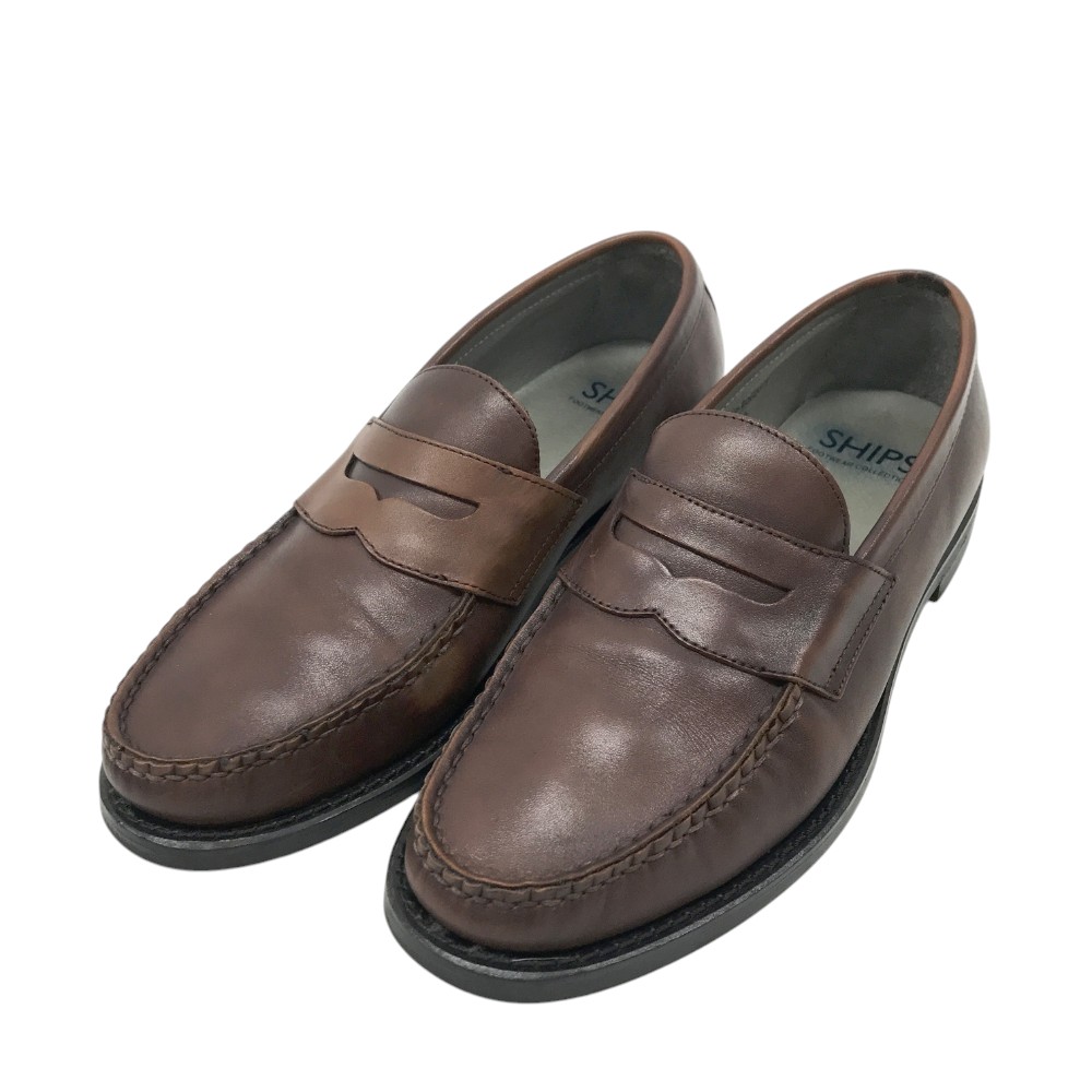 SHIPS シップス コインローファー ブラウン系 7.5 【中古】メンズ
