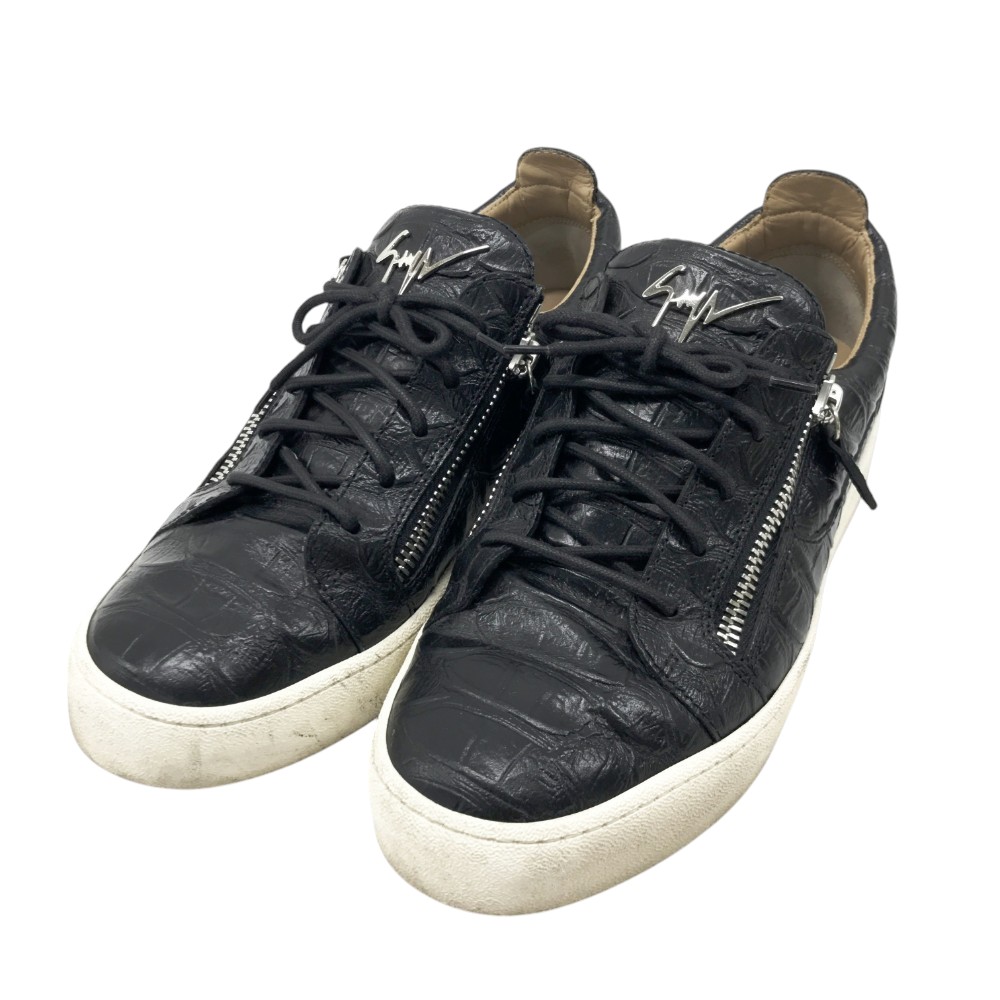 国内発送★GIUSEPPE ZANOTTI★ムートントリム レザー スニーカー 国内発送☆GIUSEPPE ZANOTTI☆ムートントリム レザー スニーカー