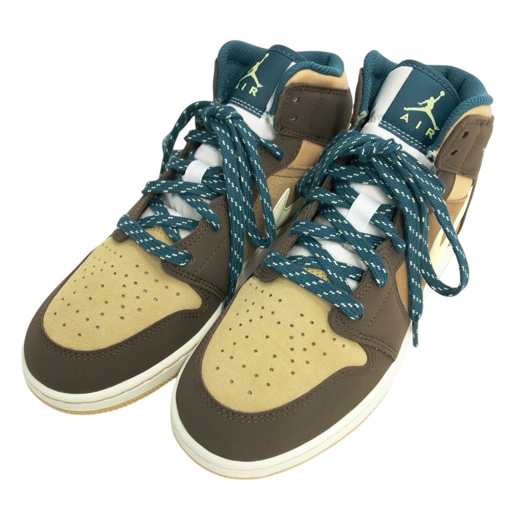 NIKE ナイキ DZ6335-200 AIR JORDAN 1MIDSE カカオワオ  赤銅色系 24.5 【中古】レディース
