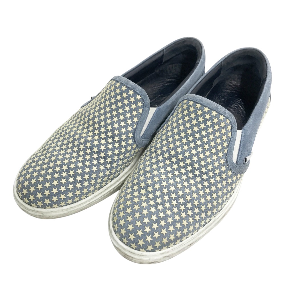 JIMMY CHOO ジミーチュウ スニーカー スリッポン スエード 星柄 ブルー系 42 【中古】メンズ|中古ゴルフウェア通販STST