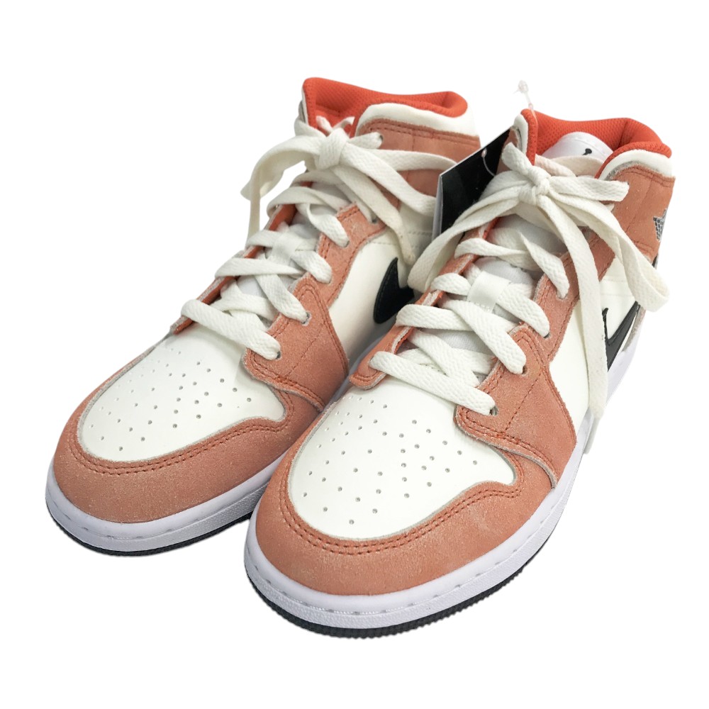 NIKE ナイキ DV1336-800 AIR JORDAN 1 MID SE ハイカットスニーカー  オレンジ色系 23.5 【中古】レディース