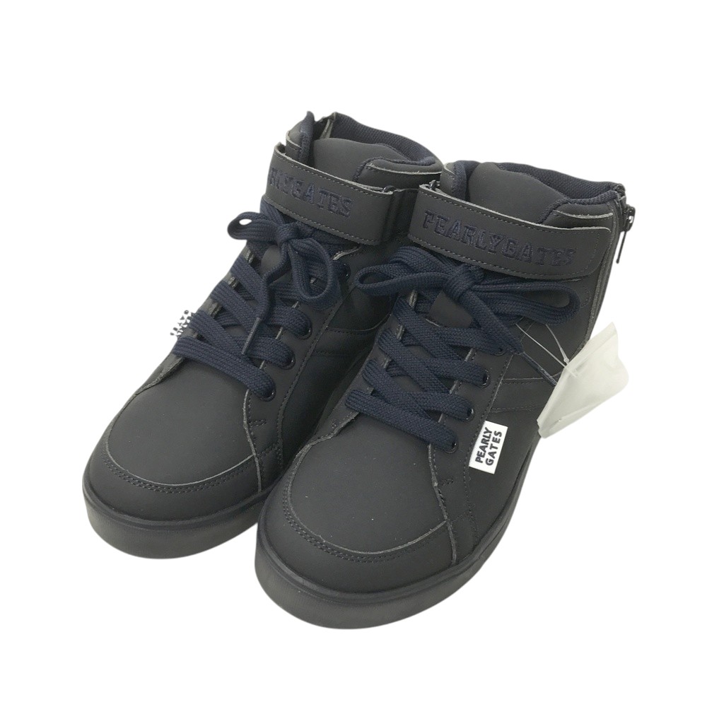 PEARLY GATES パーリーゲイツ 053-2992302 ハイカット ゴルフシューズ ネイビー系 23 【中古】ゴルフウェア レディース