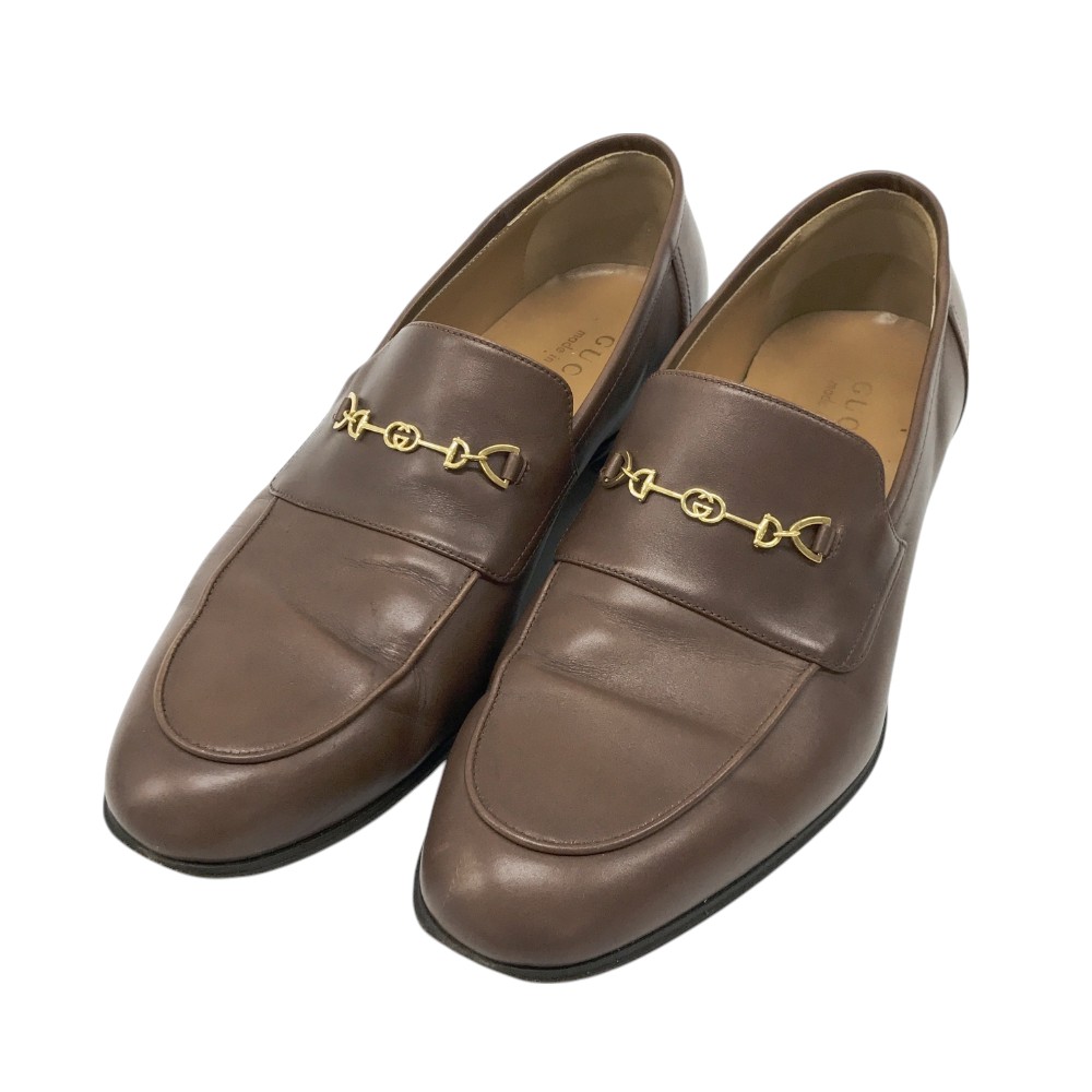 グッチ　ビットローファー スクエアトゥ シェリーライン GG 27.5 GUCCI 新品 メンズ グッチ シェリーライン GGキャンバス ホース