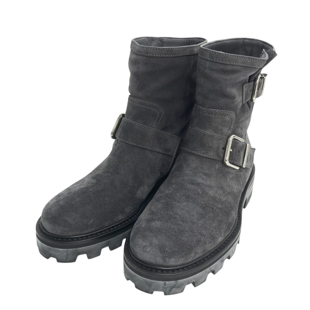 JIMMY CHOO ジミーチュウ YOUTH 2 エンジニアブーツ グレー系 36 1/2 【中古】レディース