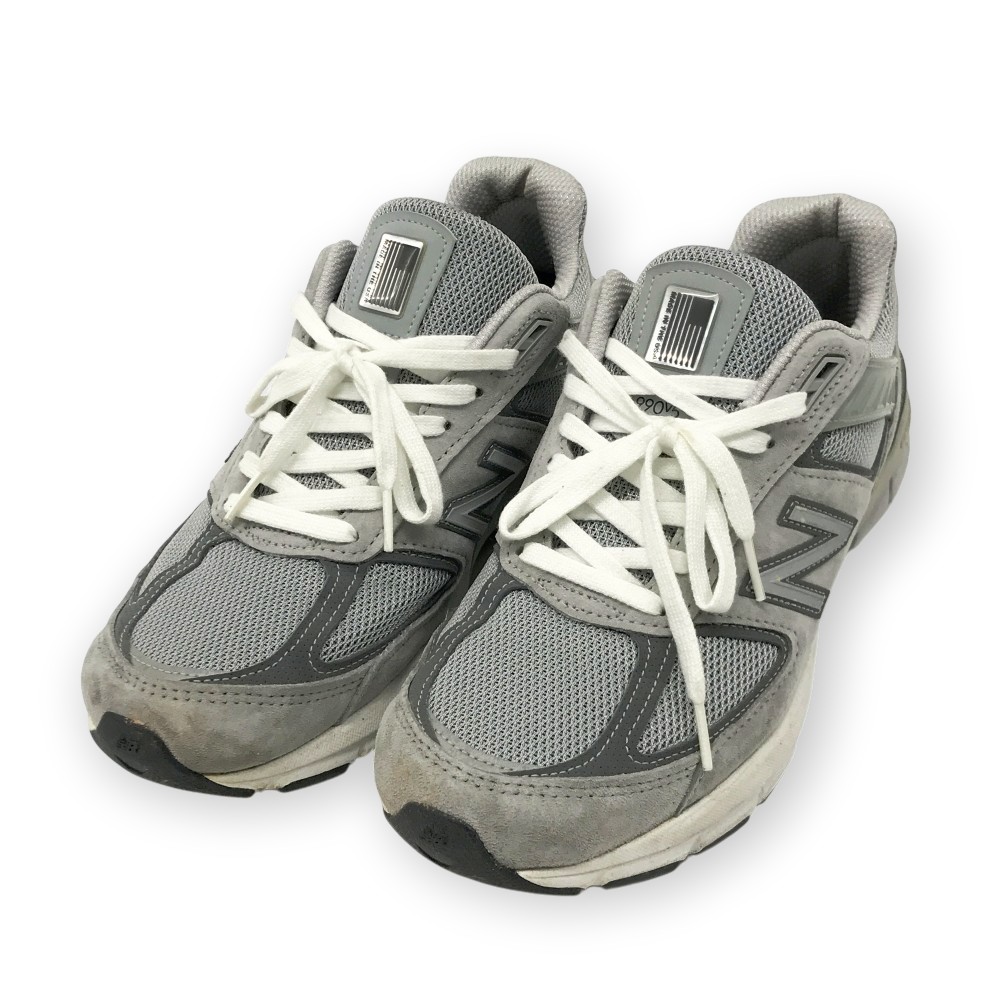 NEW BALANCE ニュー平衡にする M990GL5 なめし革 スエードクロス ローカットスニーカー  薄墨色系 26 【中古】メンズ