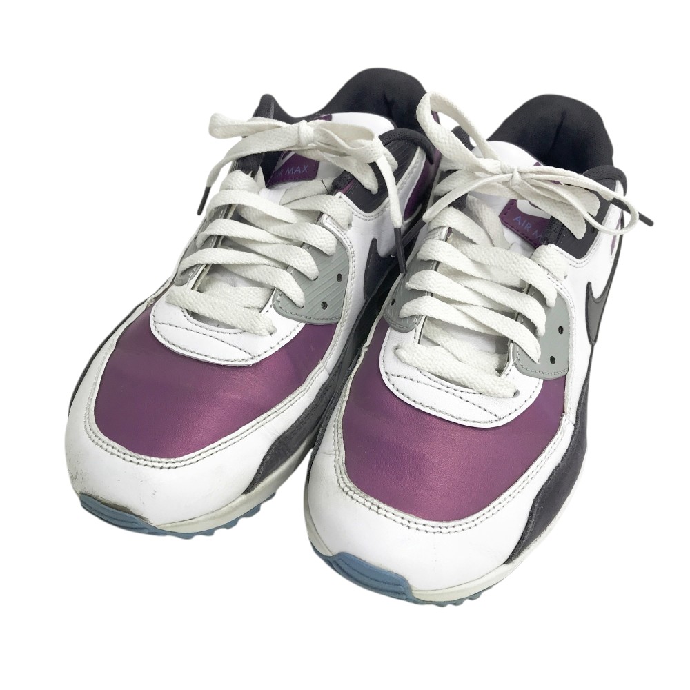 NIKE GOLF ナイキゴルフ DQ4128-155 AIR MAX 90G NRG スパイクレスゴルフシューズ  パープル系 25珊 【中古】ゴルフお召しもの メンズ ゴルフ-メンズシューズ