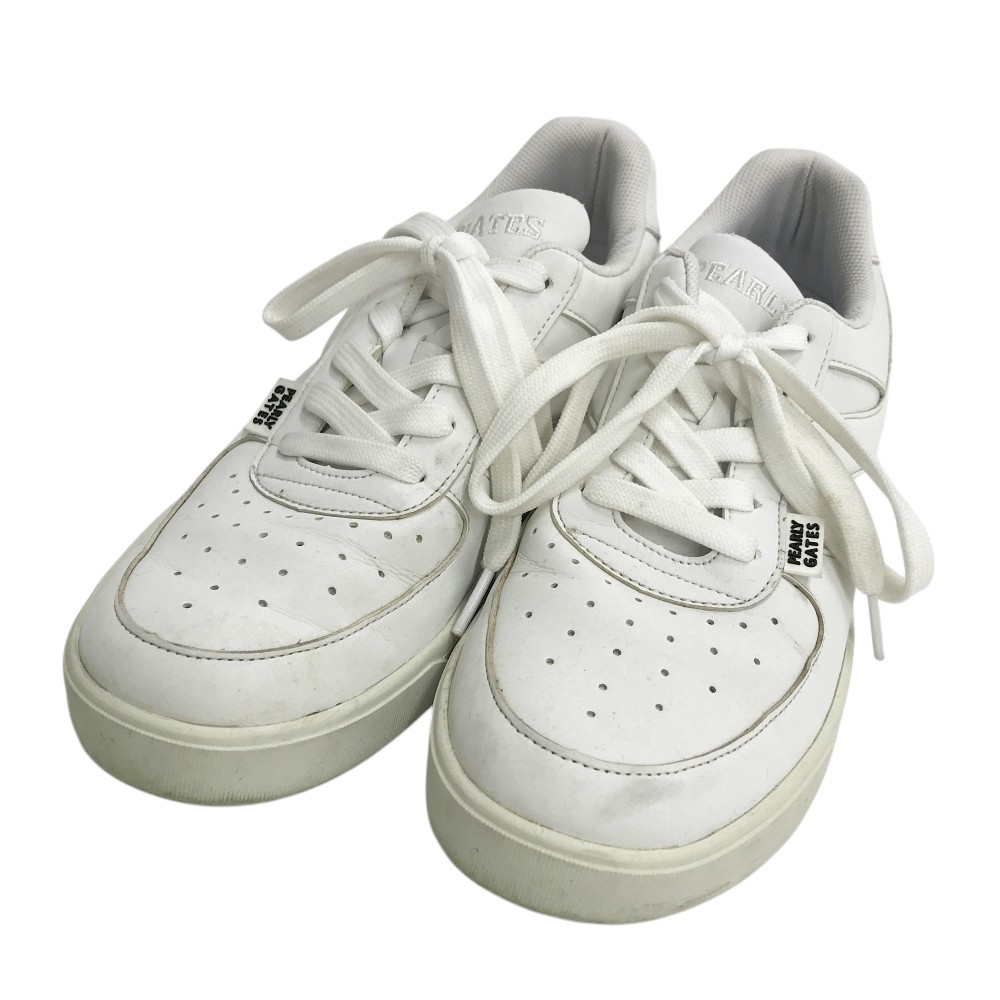 PEARLY GATES パーリーゲイツ ゴルフシューズ ホワイト系 27 【中古】ゴルフウェア メンズ