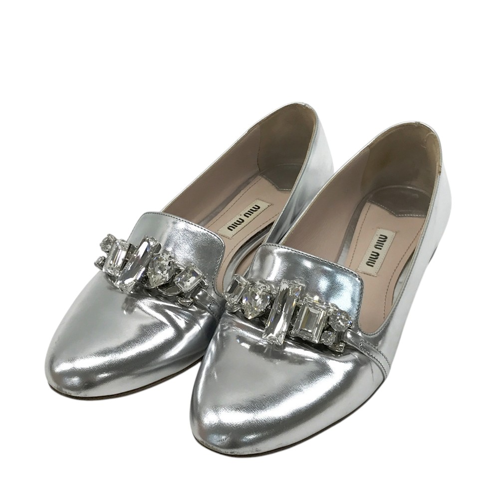 楽天市場】MIUMIU ミュウミュウ MIU MIU ミュウミュウ ロゴ ビジュー