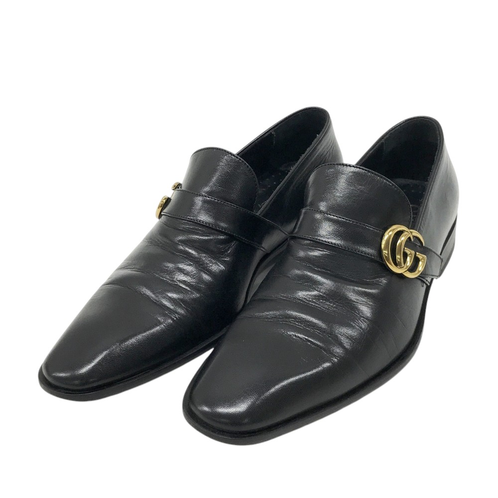 GUCCI グッチ レザーローファー 7 1/2 ブラック シェリー 楽天市場】GUCCI グッチ 295117 ウェブソール レザーコインローファー