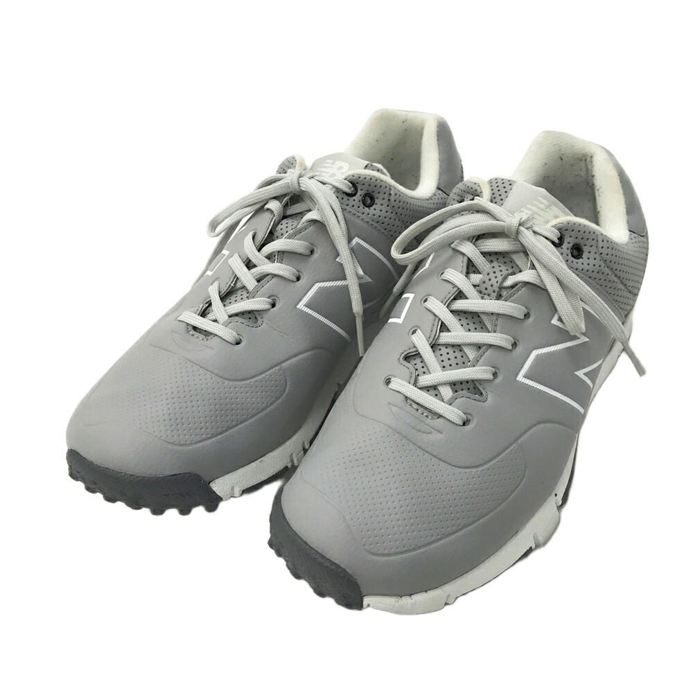 NEW BALANCE GOLF ニューバランス NBG574 ゴルシューズ グレー系 UK9 【中古】ゴルフウェア メンズ