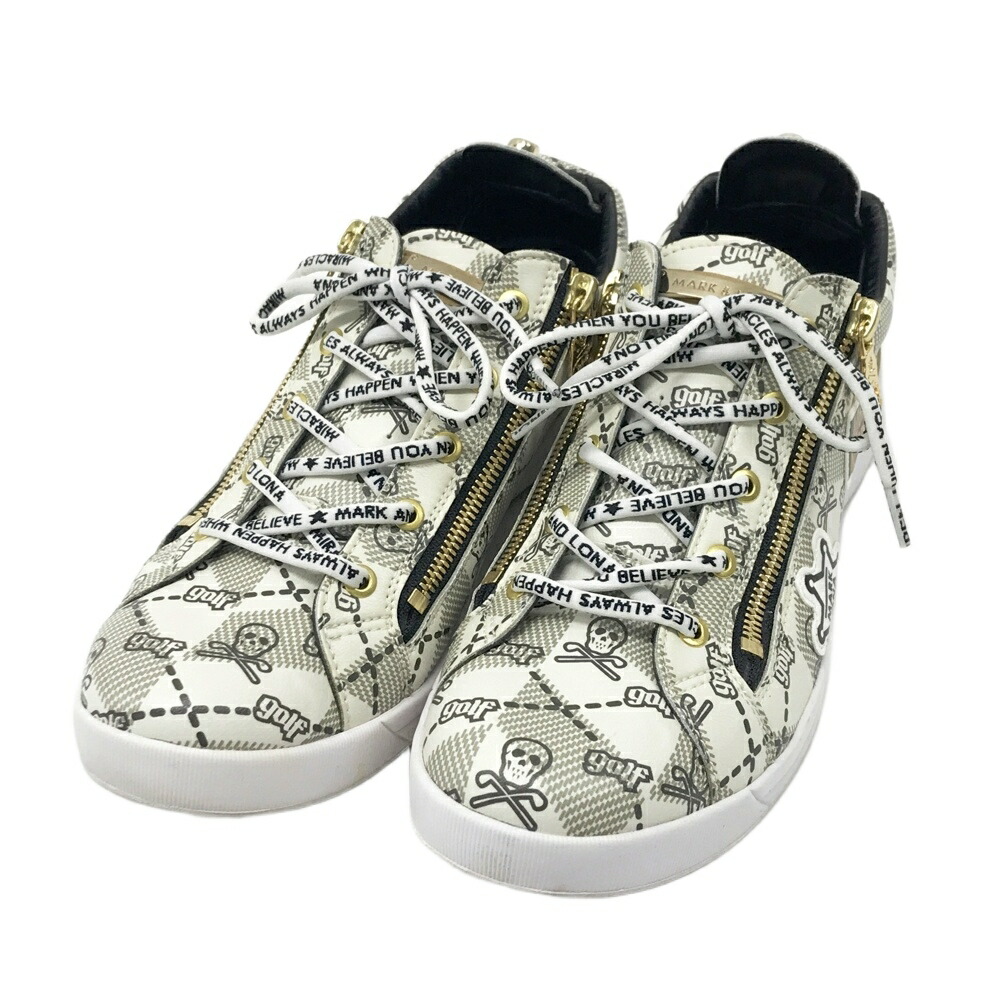 楽天市場】マークアンドロナ×gravis ハイカットゴルフシューズ 白×黒