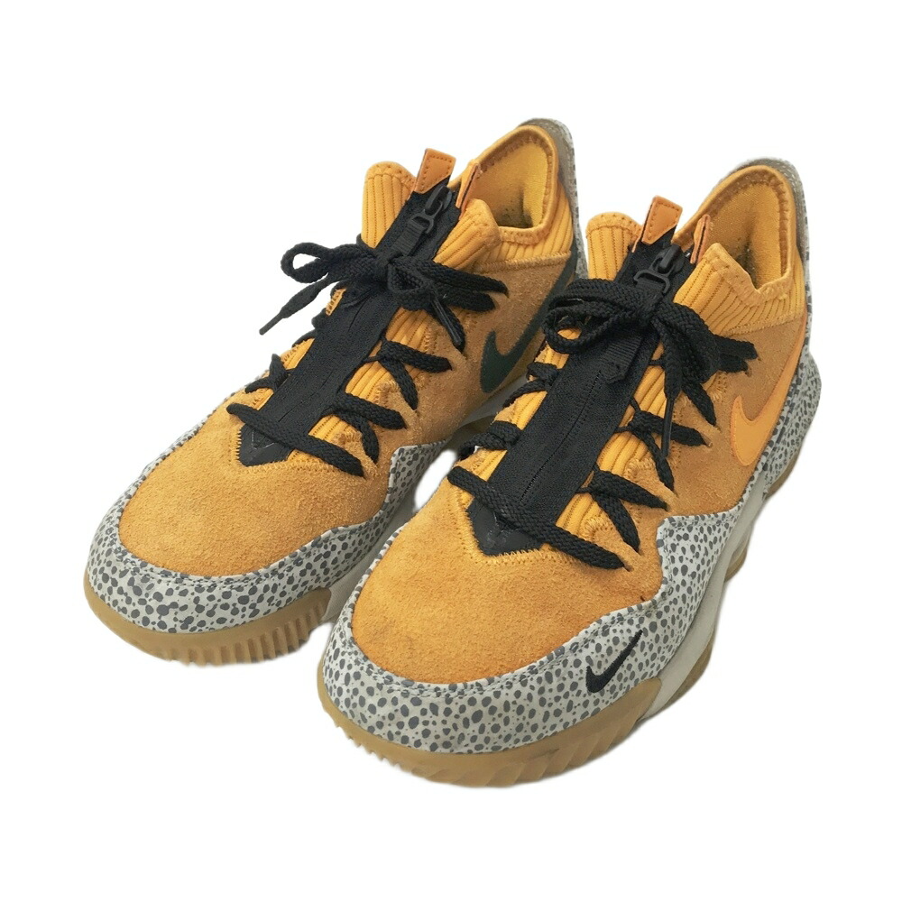 NIKE ナイキ × ATMOS LEBRON 16 LOW CD9471-800 スニーカー オレンジ系 27 【中古】メンズ