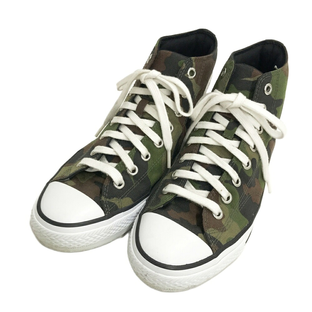 CONVERSE コンバース 33500100 ゴルフシューズ ご機嫌とり捨てる GF CORDURA HI 家鴨フラ 擬装柄 カーキ系 25 【中古】ゴルフお召しもの メンズ スポーツ・アウトドア-メンズシューズ-シューズ