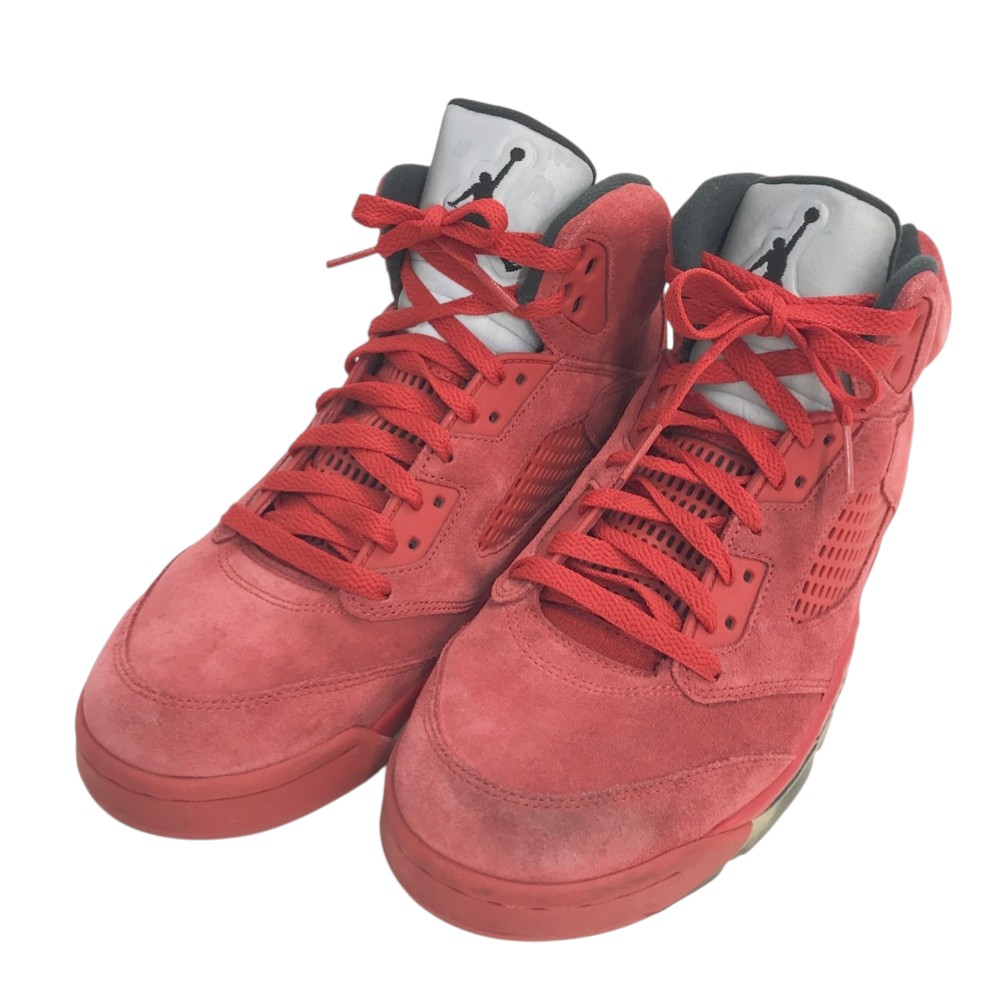 NIKE ナイキ 136027-602 AIR JORDAN 5 RETRO スニーカー スウェード レッド系 26.5 【中古】メンズ