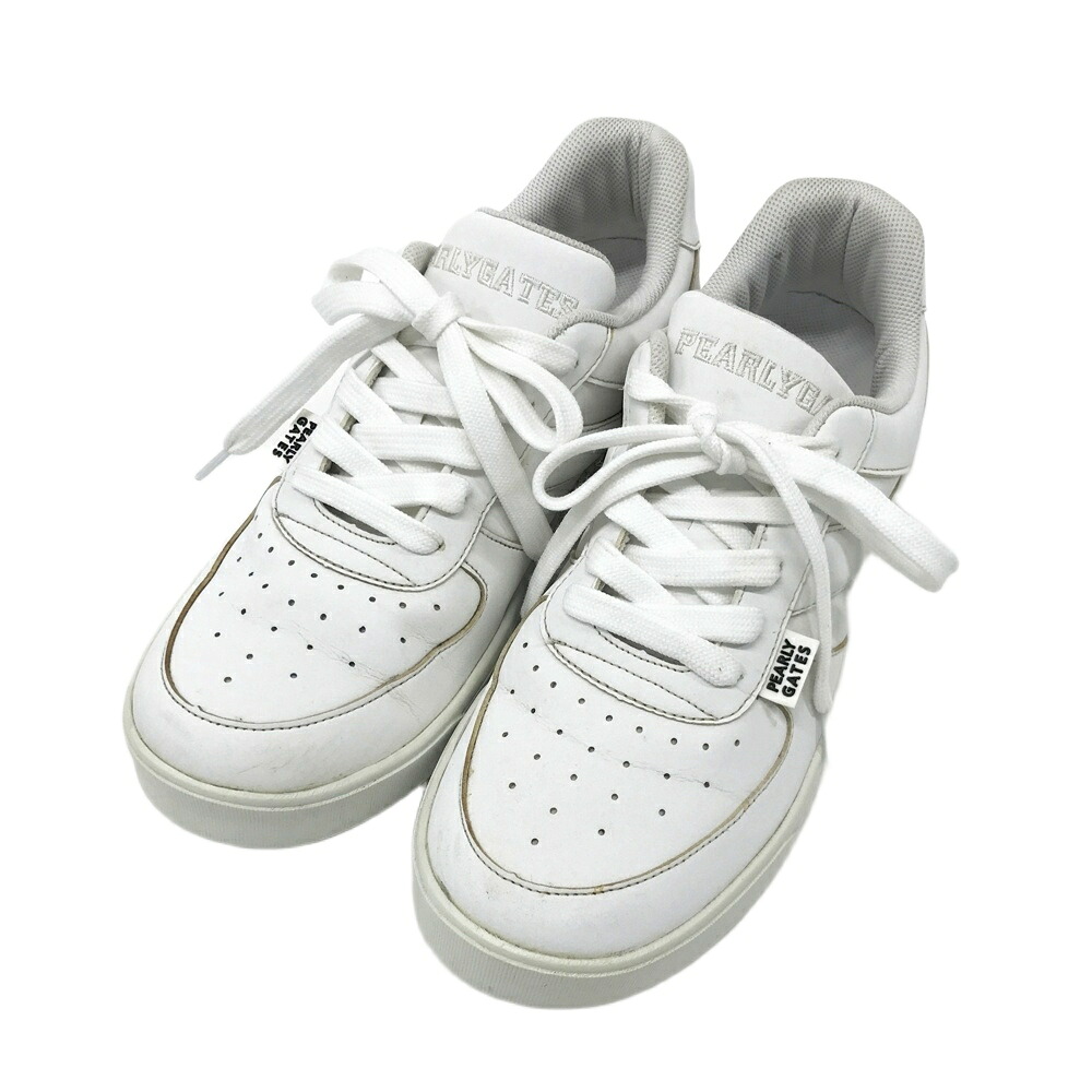 PEARLY GATES パーリーゲイツ 053-2992303 置き目とり捨てる ゴルフシューズ  白いこと系 26.0珊 【中古】ゴルフお召しもの メンズ シューズ-スポーツ・アウトドア-メンズシューズ