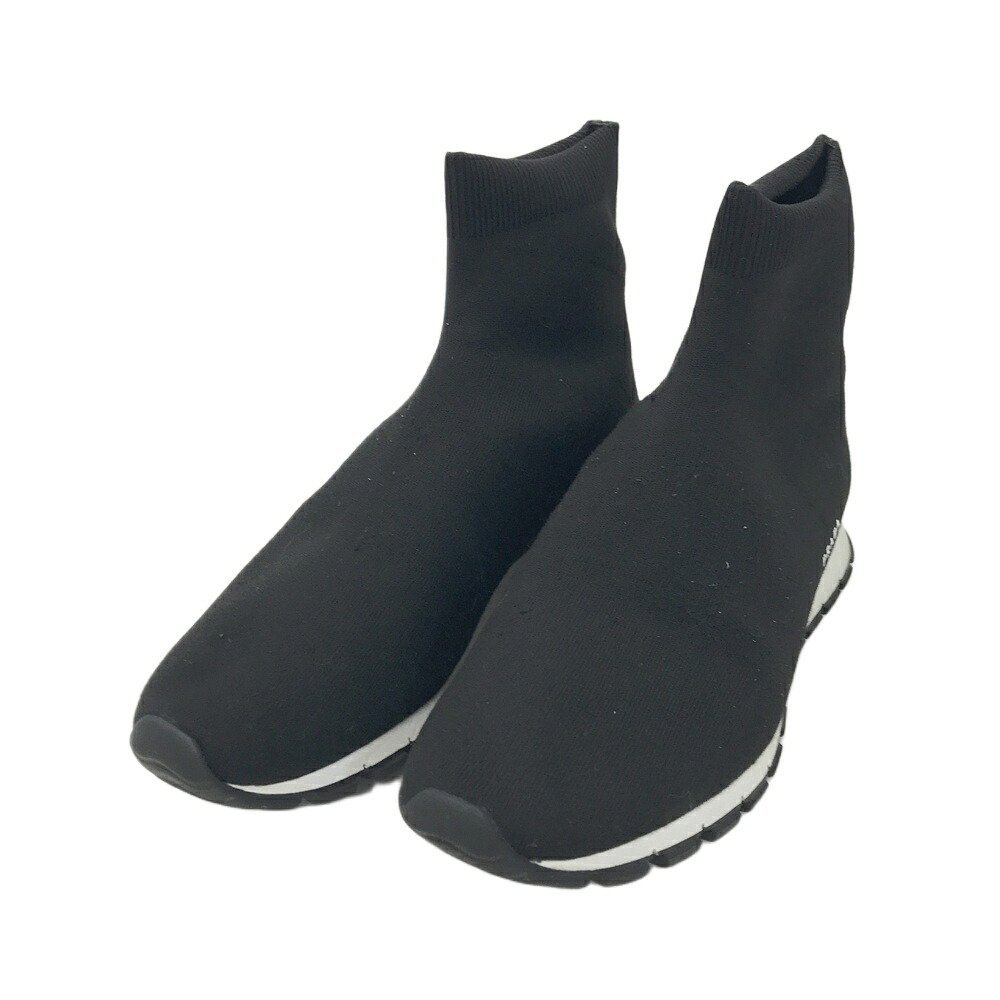 PRADA SPORT プラダ 運動競技 4T3365 靴下スニーカー  黒いこと系 7 1/2 【中古】メンズ