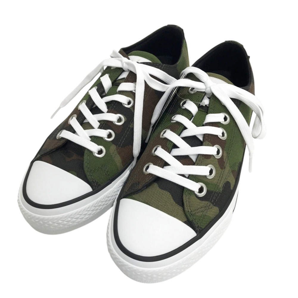 CONVERSE コンバース 33500110 GF CORDURA OX ALL STAR スパイクレス ゴルフシューズ 迷彩 カモフラ柄 カーキ系 23.5 【中古】ゴルフウェア レディース