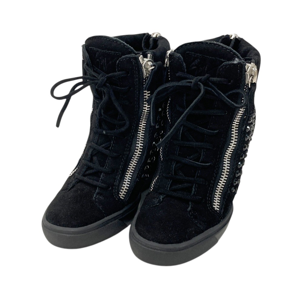 GIUSEPPE ZANOTTI DESIGN ジュゼッペ ザノッティ デザイン シューズ型 パンプス スタッズ ブラック系 35 【中古】レディース
