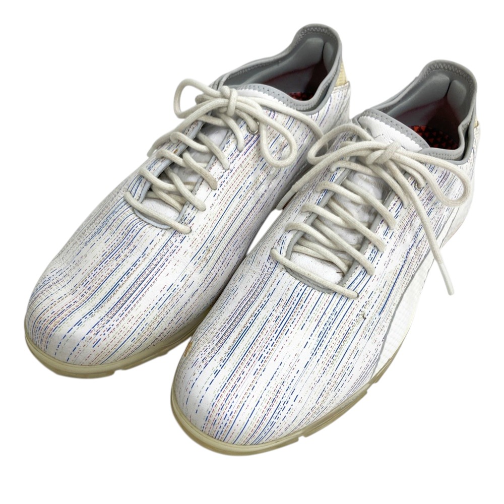 PUMA GOLF プーマゴルフ 195694 ゴルフシューズ プロアダプト デルタ 総柄 ホワイト系 27.5 【中古】ゴルフウェア メンズ