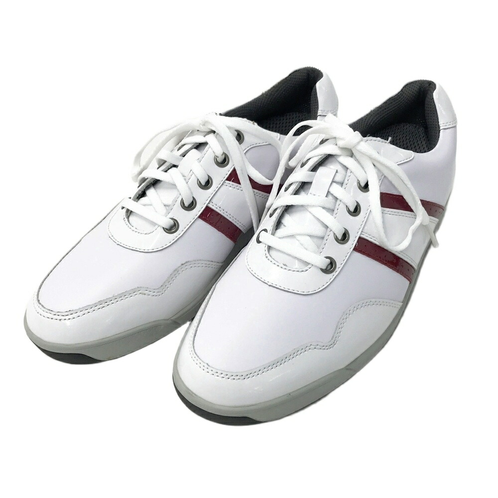 FOOT JOY フットジョイ MYJOYS CONTOUR CASUAL ゴルフシューズ ホワイト系 25.5cm 【中古】ゴルフウェア メンズ