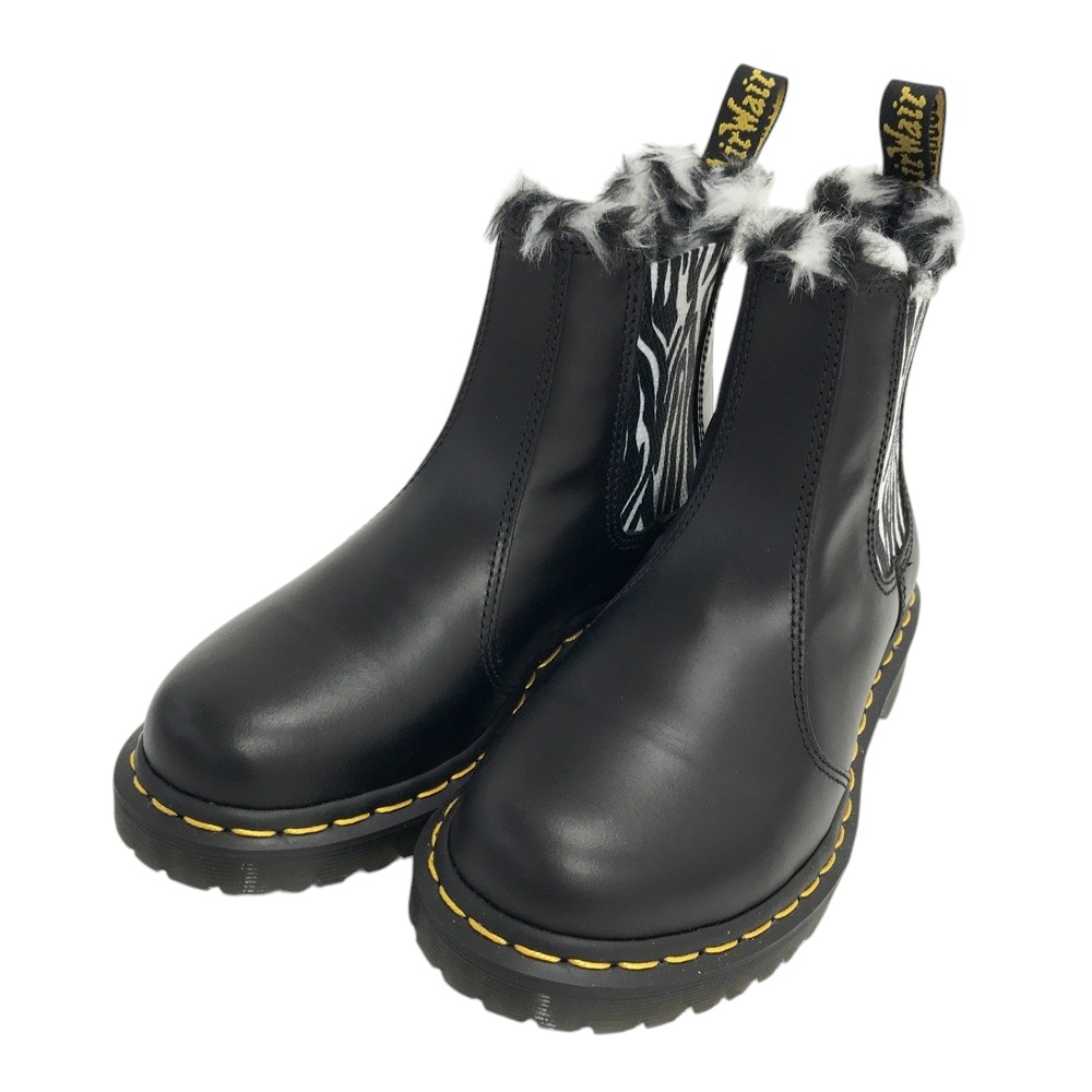 DR.MARTENS 御医者さんマーチン 2976 チェルシーブーツ LEONORE ゼブラ柄 黒いこと系 UK 4 【中古】レディース