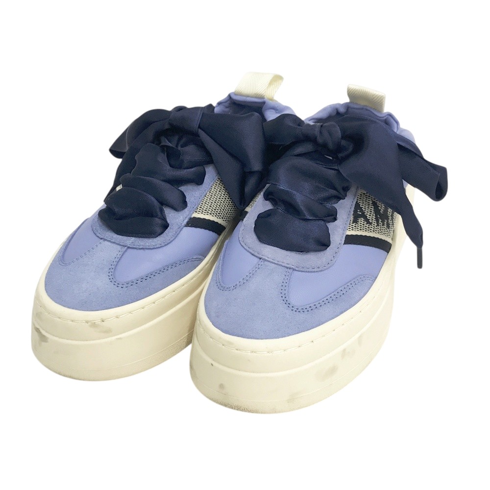 Salvatore Ferragamo サルヴァトーレ フェラガモ スニーカー プラットフォーム ビッグレース ブルー系 7M 【中古】レディース|中古ゴルフウェア通販STST