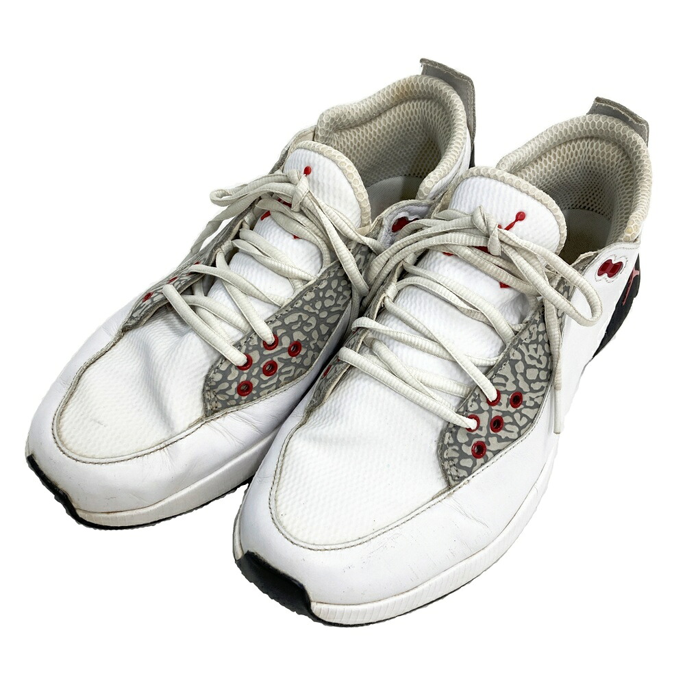 NIKE GOLF ナイキゴルフ CT7812-100 JORDAN ADG2 スパイクレス ゴルフシューズ ジョーダン ホワイト系 27cm 【中古】ゴルフウェア メンズ｜中古ゴルフウェア通販STST