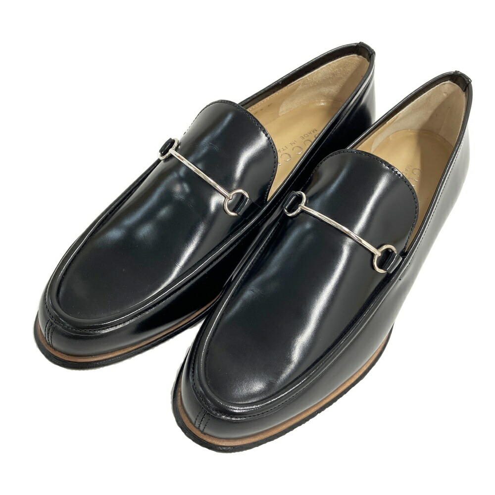 GUCCI グッチ 100 0428 導管ビット 置き目毛皮  黒いこと系 36 1/2 【中古】レディース