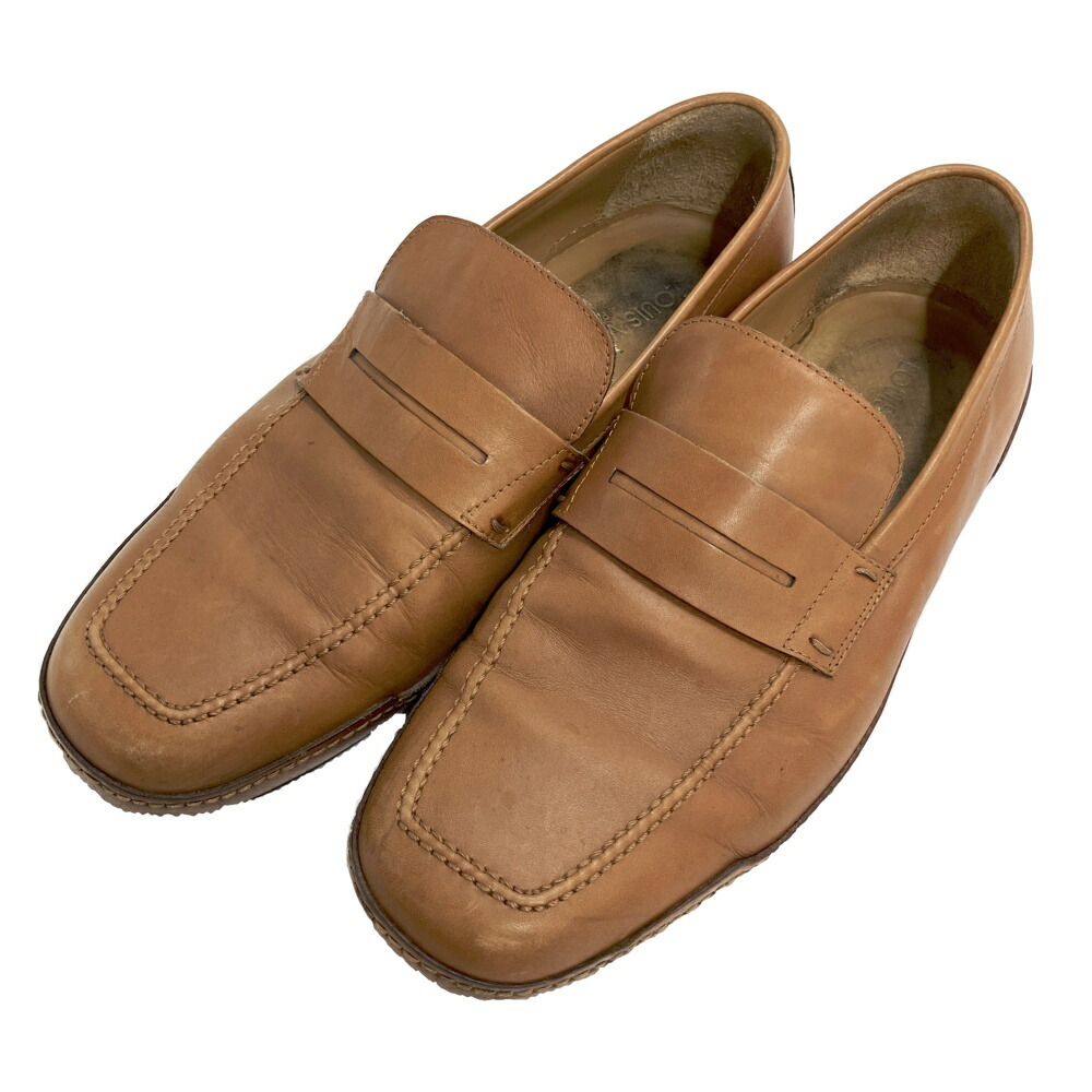 LOUIS VUITTON ルイ ヴィトン レザー スクエアトゥ ローファー ブラウン系 9 【中古】メンズ|中古ゴルフウェア通販STST