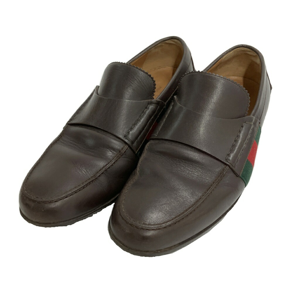 GUCCI グッチ 269670 ローファー シェリーライン ブラウン系 7 1/2 【中古】メンズ|中古ゴルフウェア通販STST