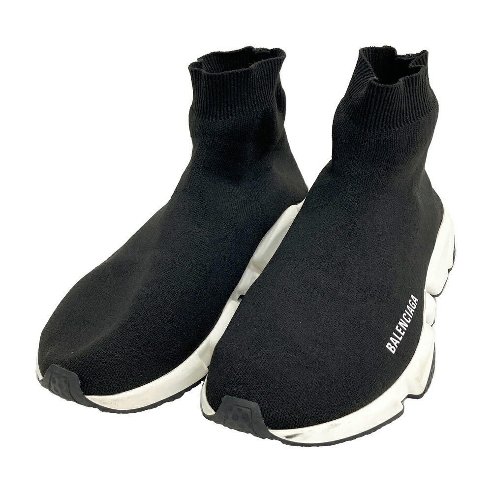 BALENCIAGA Balenciaga Speed Trainer Socks Sneakers Knit Sneakers Black 26.5cm [Used] Mens