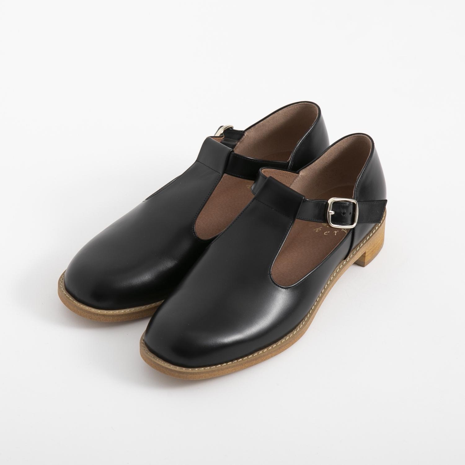 SHOESbakery/Tストラップレザーシューズ ブラック / L 14,630円