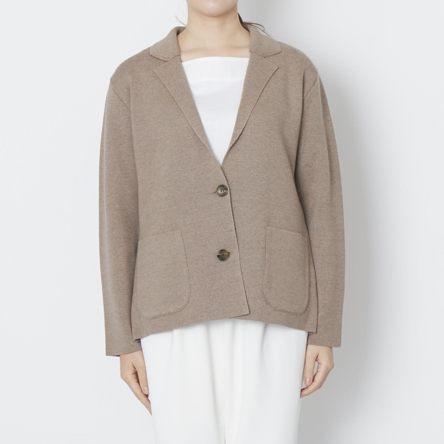 n.o.f.l/ウールコットンミラノリブテーラードジャケット ベージュ|STYLE STORE version.R