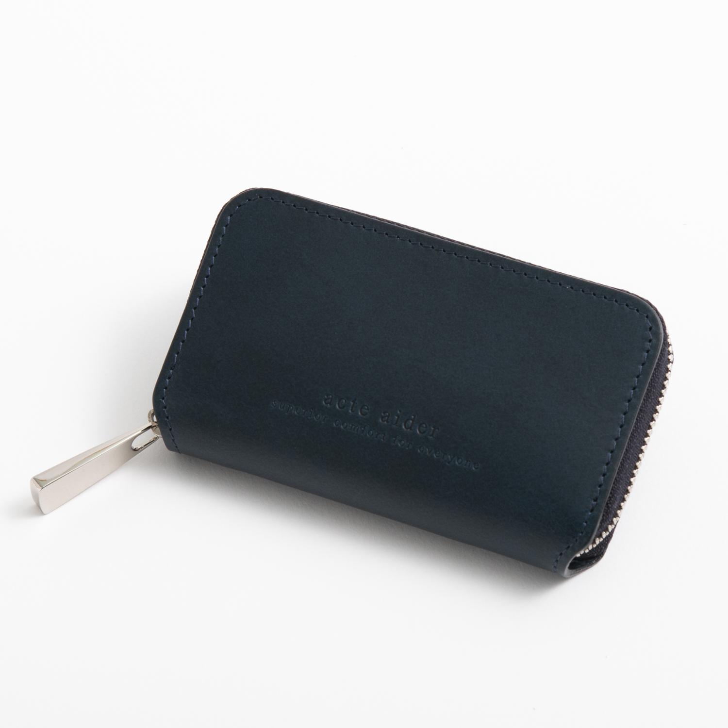 acte aider/イタリア革のミニ財布 ブルー 右利き用|STYLE STORE version.R