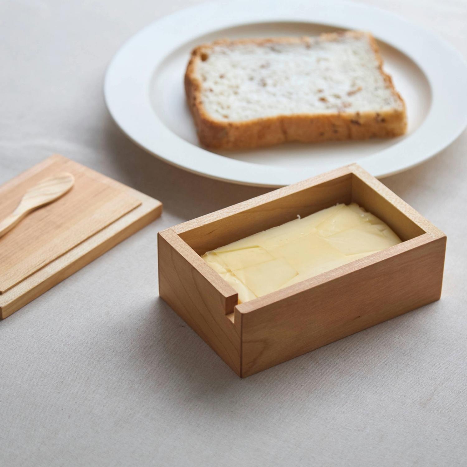 楽天市場】バターケース 木蓋 さくら バターナイフ付 BCW-12 ZEROJAPAN