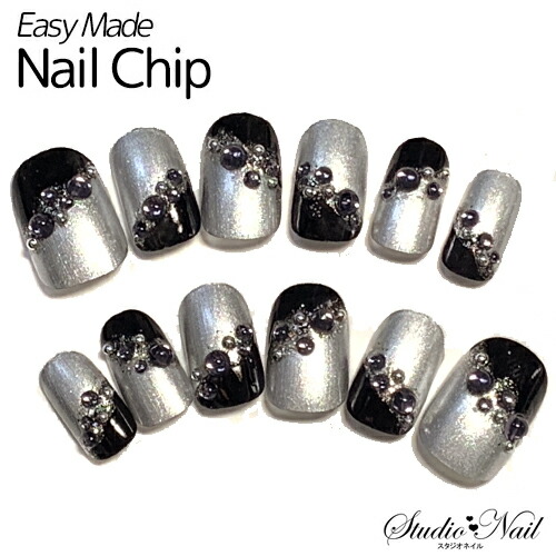 楽天市場】オーダー ネイルチップ ショート ジェル ブラック クロス