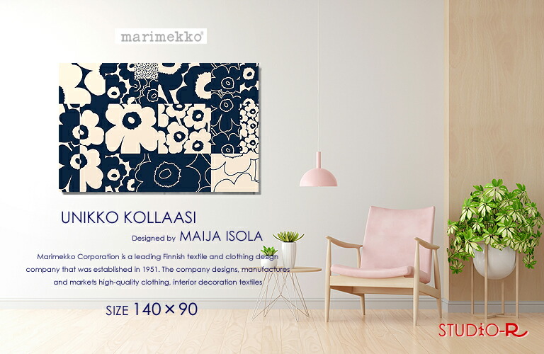 ファブリックパネル ファブリックボード marimekko マリメッコ UNIKKO KOLLAASI・ウニッココラーシ [SIZE：W140cm×H90cm] UNIKKOのコラージュ生地 可愛いパッチワークデザイン． 柄の指定はできません．