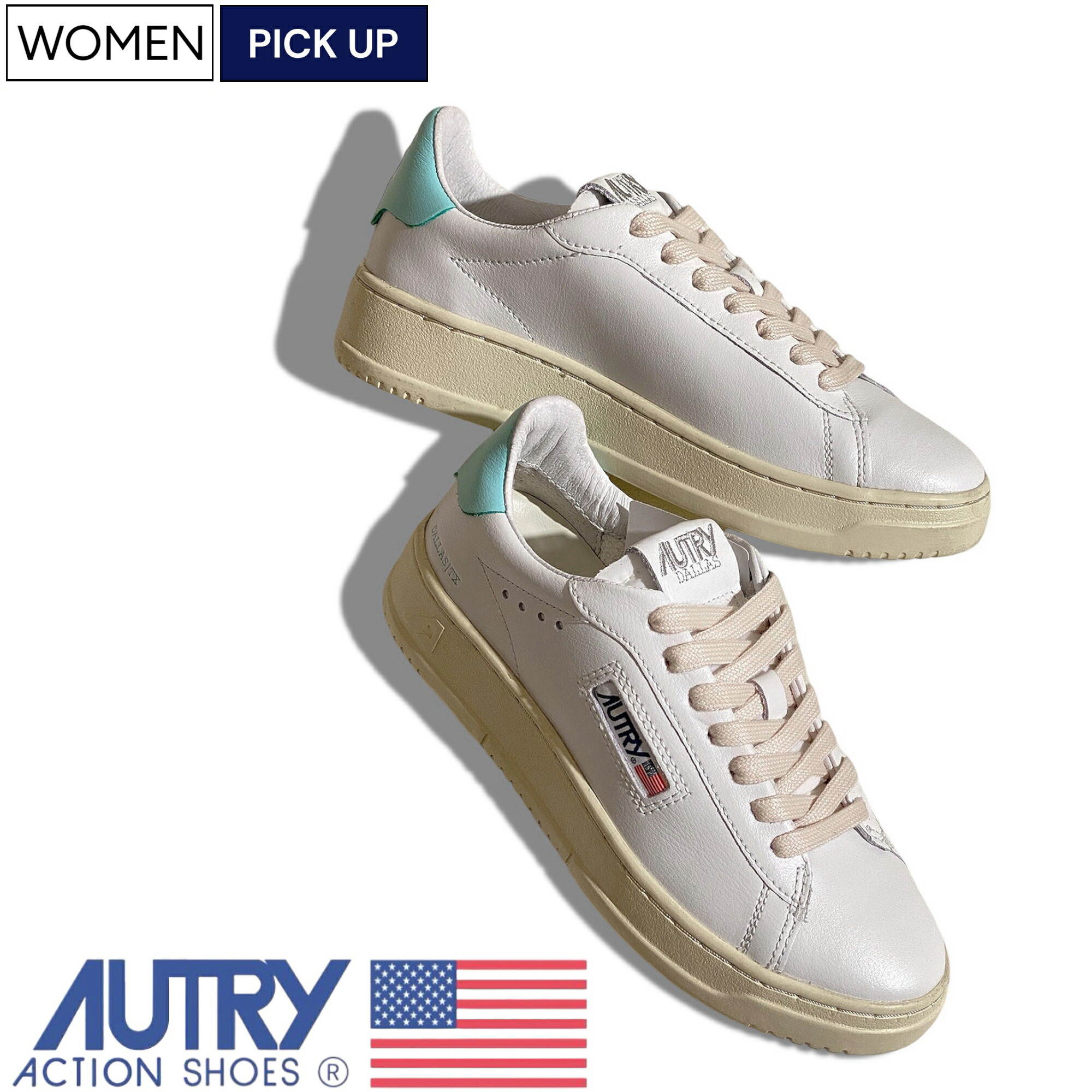 【AUTRY】レザーファブリックオープンミッドスニーカー 関税込み Autry レザースニーカー | ホワイト | FARFETCH JP