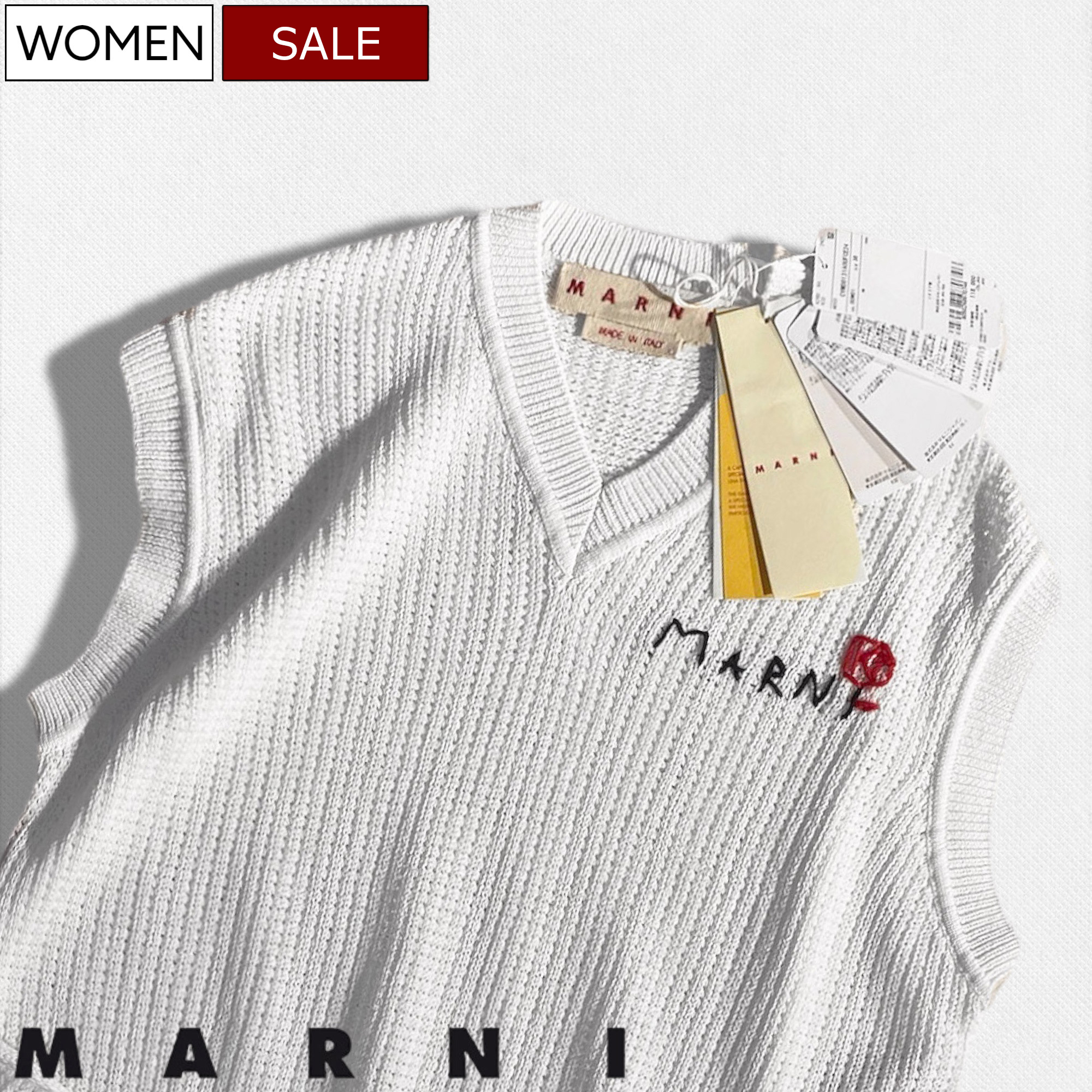 MARNI マルニ ワンピース 14Y ロゴ刺繍 ニット 楽天市場】【定価149,600円(税込)】MARNI -マルニ- 刺繍ロゴと