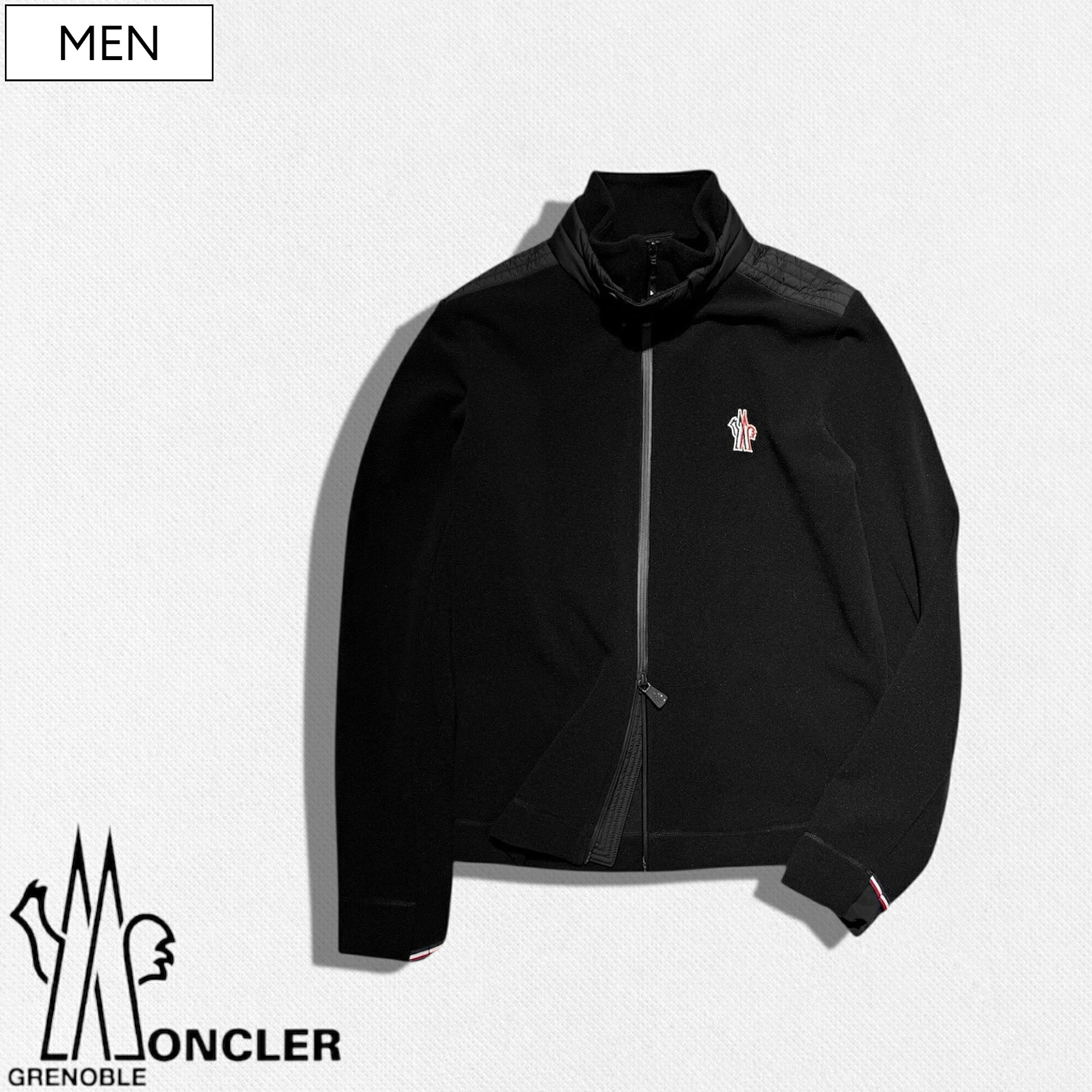 【定価119,900円(税込)】MONCLER GRENOBLE モンクレール グルノーブル 大人のラグジュアリーカジュアルを演出！遊び心溢れる異素材コンビネーションフリースジップブルゾン ジャケット PERFORMANCE＆STYLE 国内正規品/モンクレールジャパン K20978G0002480093 メンズ