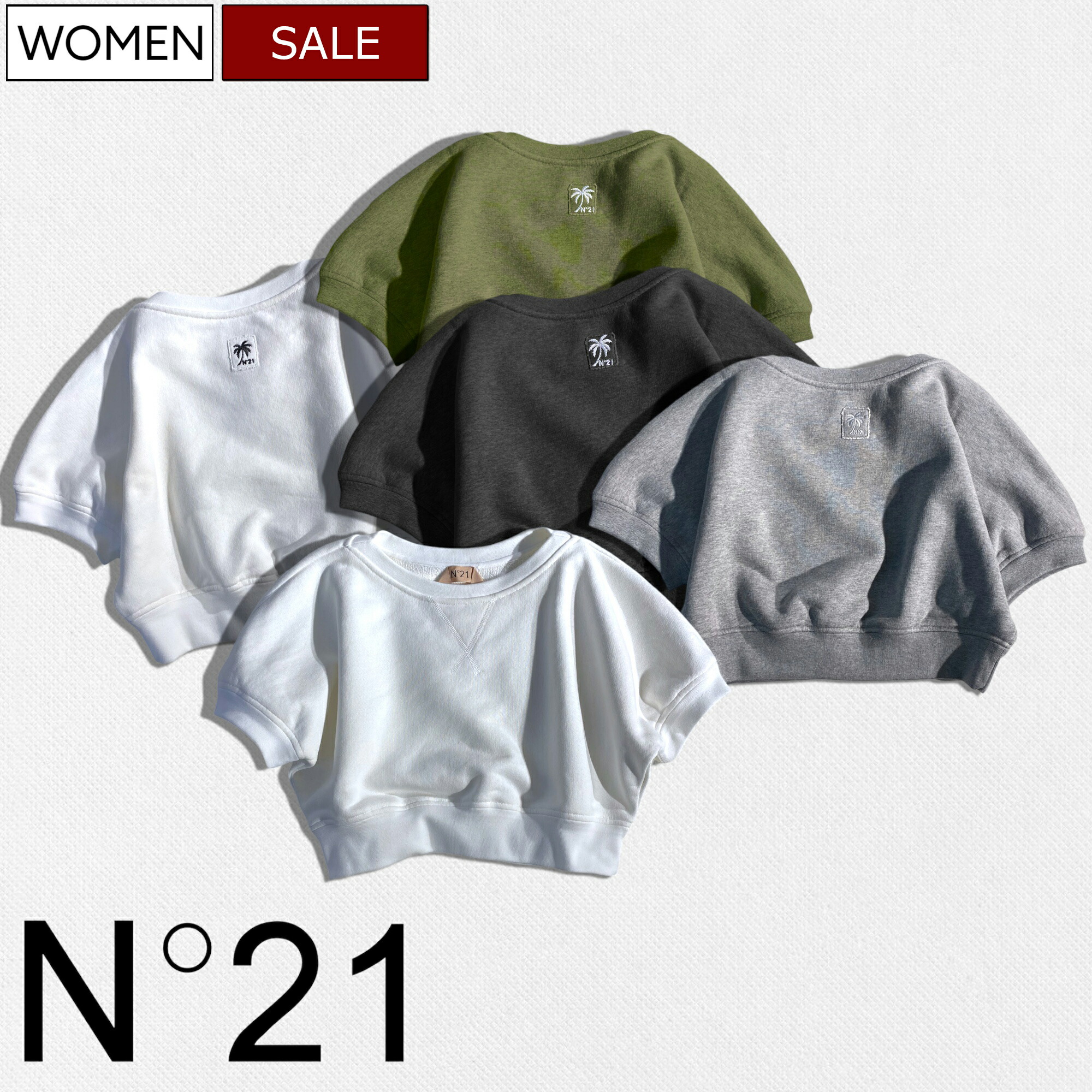 美品 N°21 ベージュ リボン付き半袖トップス N21のリボンモチーフトップスに注目♪【大人もOKなキッズ
